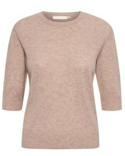 Inwear Oat Monikaiv Short Sleeves Sweater Uk 12 - Brown