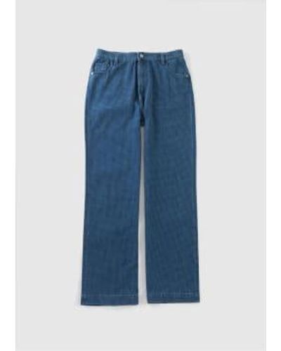 DL1961 Womens Zoie Wide Leg Relaxed Vintage Jeans In Mid Laser - Blu