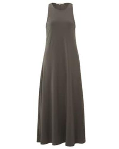 Yaya Fluid Long Dress - Gray