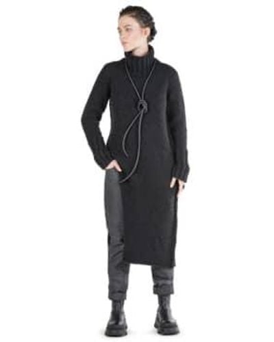Studiob3 Aw23 Lavara Chunky Knit Tunic Dress M - Black