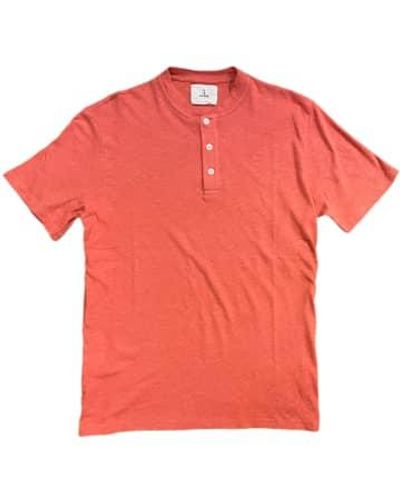 La Paz Ribas Henley Spiced Coral T-shirt L - Pink