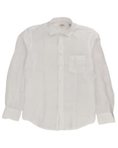 Hartford Paul linen shirt man blanc