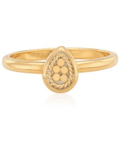 Anna Beck Teardrop Stacking Ring Gold - Metallizzato