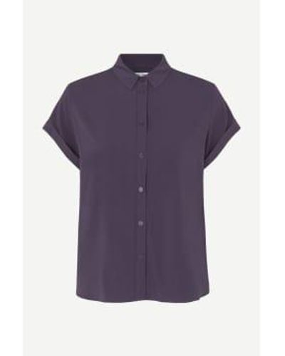 Samsøe & Samsøe Sweet Grape 9942 Majan Short Sleeve Shirt Xs - Purple
