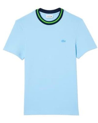 Lacoste Camiseta pique parís string th1131 - Azul
