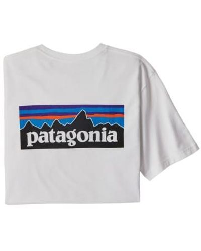 Patagonia T Shirt P 6 Logo Responsibili Uomo White - Bianco