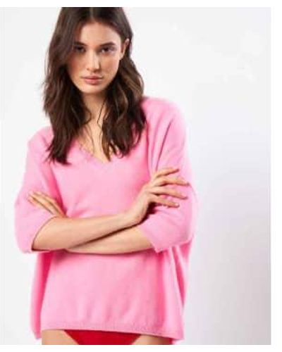 Les Tricots de Léa Martinettie V-neck Sweater Pale 0 - Pink