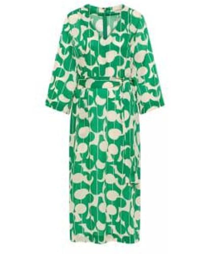 Lanius Graphic Dots Midi Dress - Verde