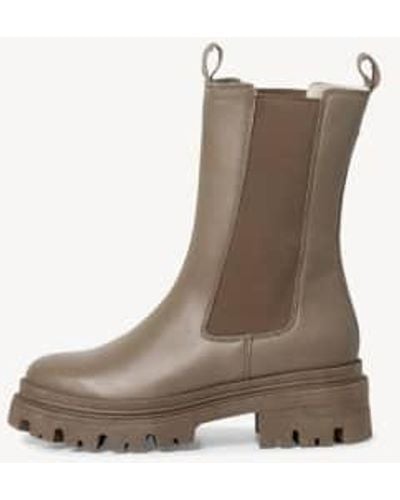 Tamaris Sage Leather Chelsea Boots - Marrone