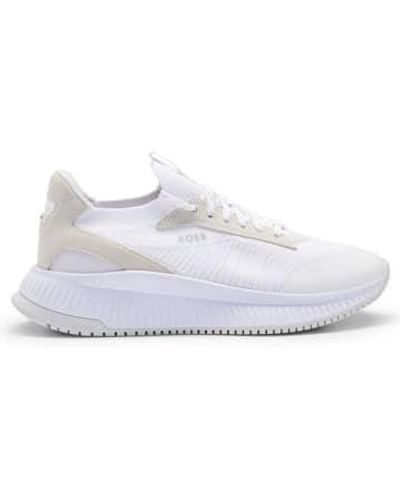 BOSS Titanium Evo Slon Knsd Sneaker - White