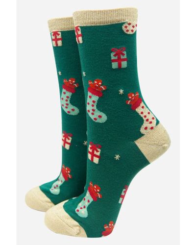 Miss Shorthair LTD Miss shorthair 4447stocgr women's stocking and gift estampado bambúes bambú - Verde