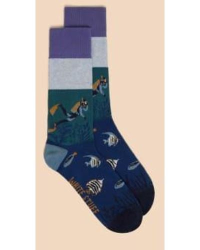 White Stuff Deep Sea Diver Ankle Socks - Blue