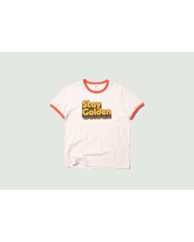 Nudie Jeans Ricky Stay Golden T Shirt - Bianco