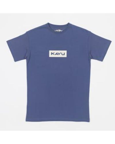 Kavu Word Block T Shirt In - Blu