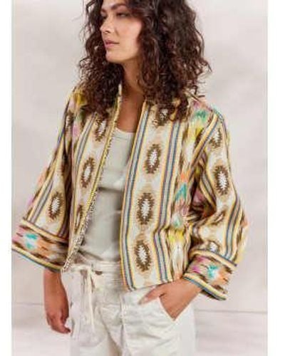 Summum Ikat Multicolour Jacket - Marrone