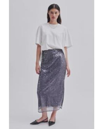 Second Female Vaja Sequin Skirt Stormy Weather Xs - Grey