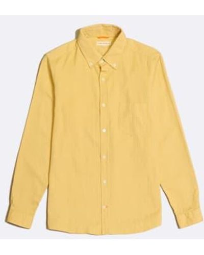 Far Afield Camisa algodón con textura - Amarillo