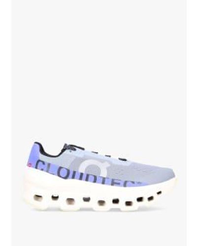 On Shoes Womens Cloudmonster -Trainer in Mist Blueberry - Blau