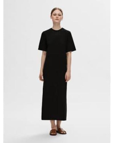 SELECTED Helena Knitted Midi Dress - Nero