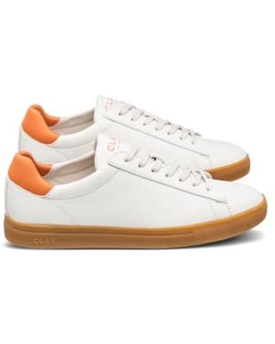 CLAE Bradley Vegan Sneakers Off Tangerine 36 - White
