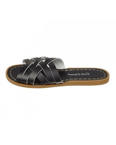 Salt Water Black Retro Slide Sandals - Multicolour