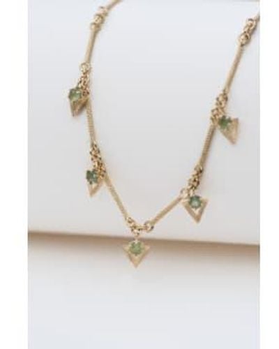 Zoe & Morgan Hyacinth Apatite Gold Necklace - Bianco