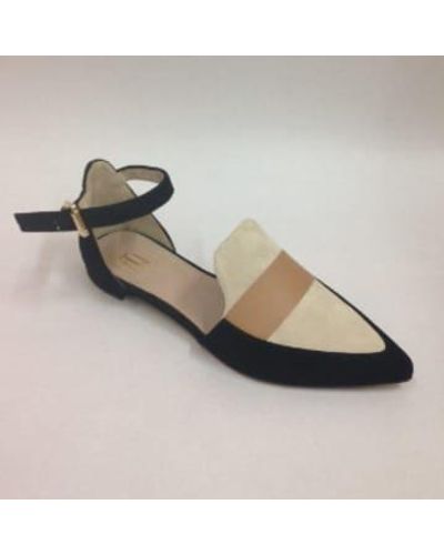 Teresa Nuñez Suede Leather Slipper Shoe 38 - Metallic