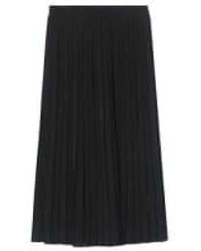 Grace & Mila Midi Pleated Skirt S - Black