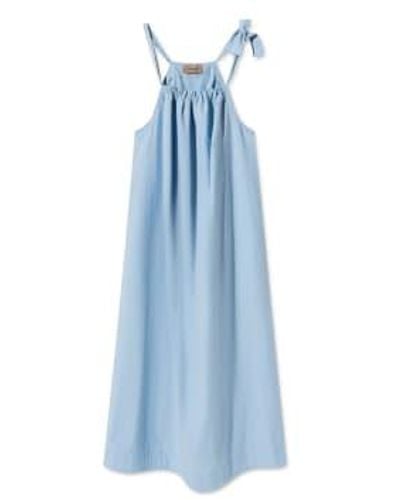 Rue de Tokyo Light Dacia Washed Cotton Twill Dress L - Blue