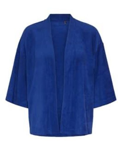 Pieces Pcanya Bluing Frotte Blouse Xs - Blue