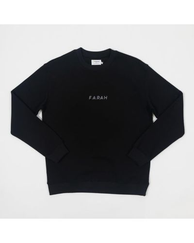 Farah Black Zermatt Mountain Graphic Sweatshirt - Nero