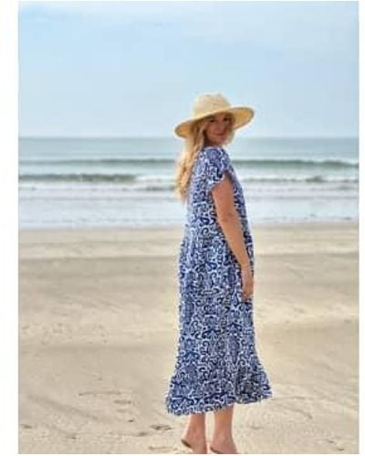 The Aloft Shop Jemma Floral Dress Xs - Blue