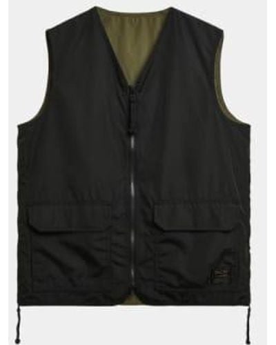 Taion Military Reversible V-neck Vest Eu-m/asia-l - Black