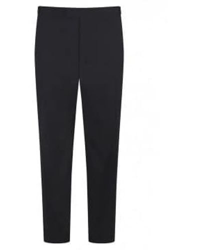 Torre Shawl Collar Dinner Suit Trousers Charcoal Black - Blu