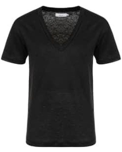 AME ANTWERP Dalton Linen T-shirt Xsmall - Black