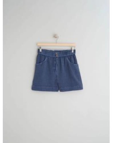indi & cold Indi And Cold Indi And Cold Rustic Jacquard Shorts In Blue