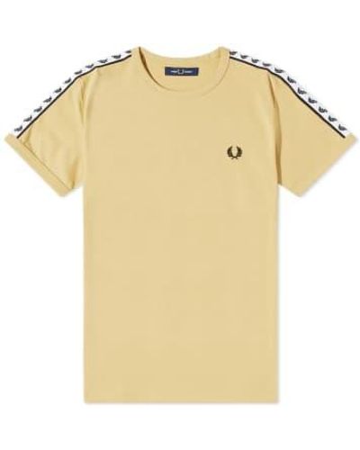 Fred Perry Taped Ringer T-shirt Desert Xl - Yellow