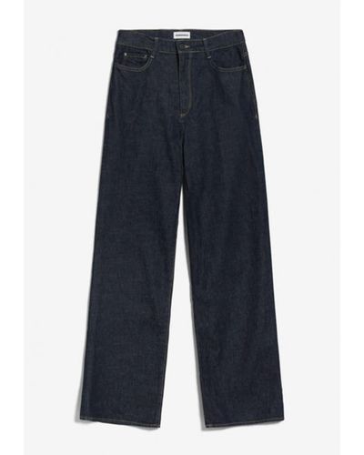 ARMEDANGELS Ra Organic Cotton Hemp High Waist Wide Leg Enijaa Jeans - Blu