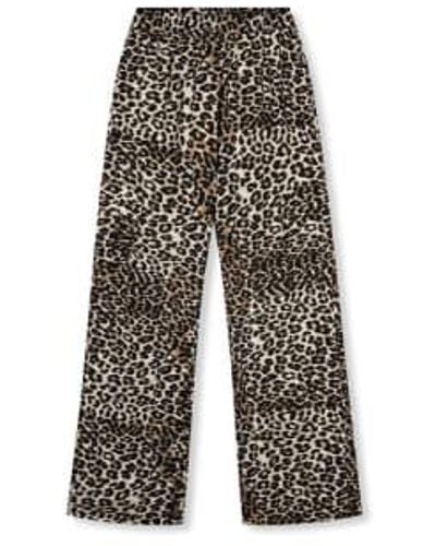 Refined Department | Yuma Flowy Trousers Leopard Xs - Grey