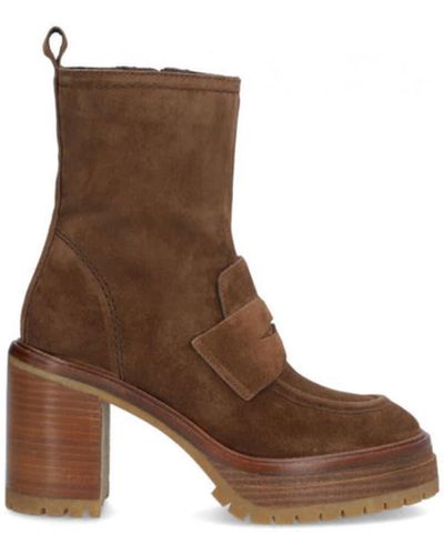 Alpe Anima Suede Boots - Brown