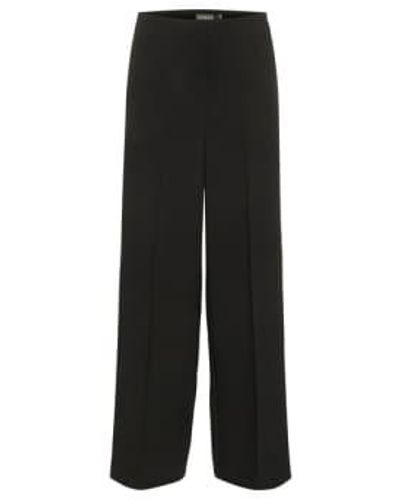 Soaked In Luxury Corinne Wide Long Trousers - Black