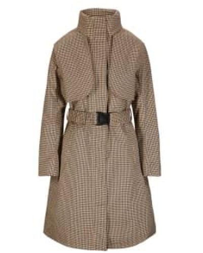 BRGN Skyet Coat S / Check - Brown