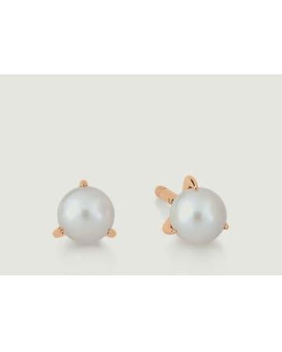 Ginette NY Maria Pearl Studs - Bianco