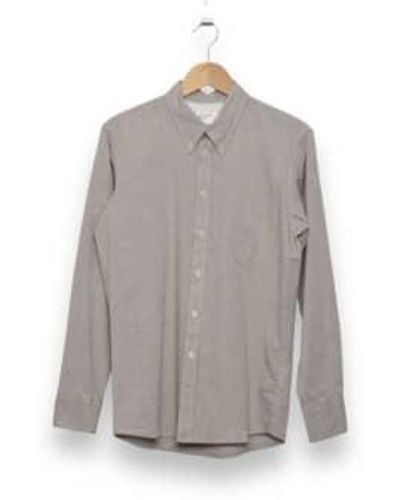 Universal Works Daybrook Shirt 29658 Organic Oxford Sand S - Grey