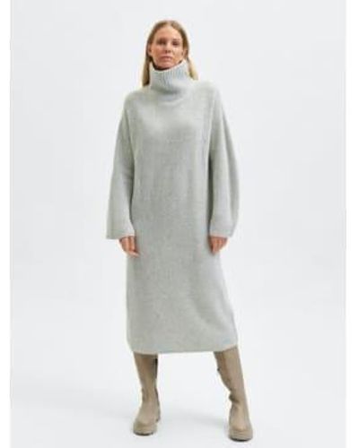 SELECTED Elina Knit Dress L - Gray