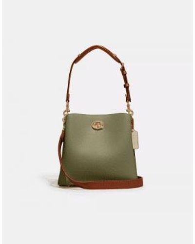 COACH Sac seau saule Taille: OS, Col: Craie - Vert