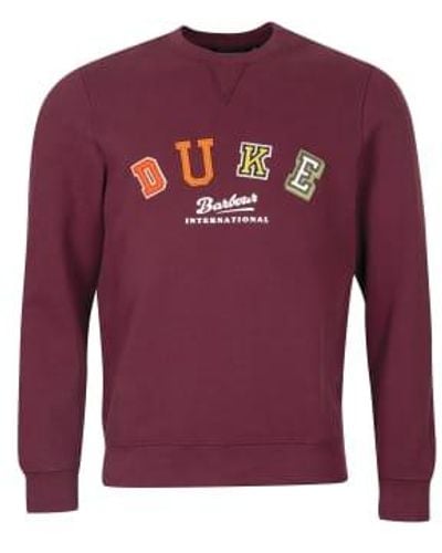 Barbour International Duke Origin Sweatshirt Merlot - Purple