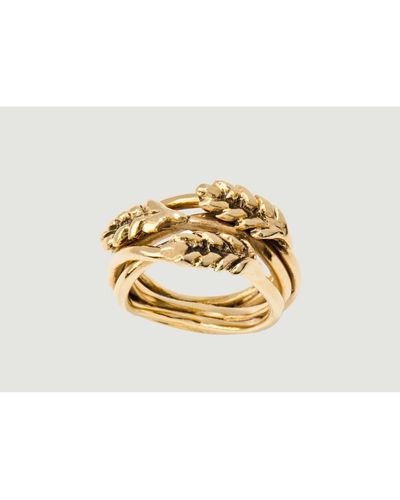 Aurelie Bidermann Multis Epis De Ble Gold Plated Ring - Metallizzato