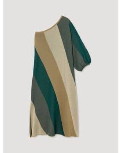 SKATÏE Striped Jersey Dress L - Green