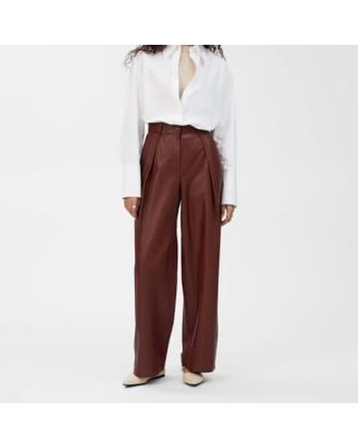 IVY & OAK "loraine" Leather Pants S - Red